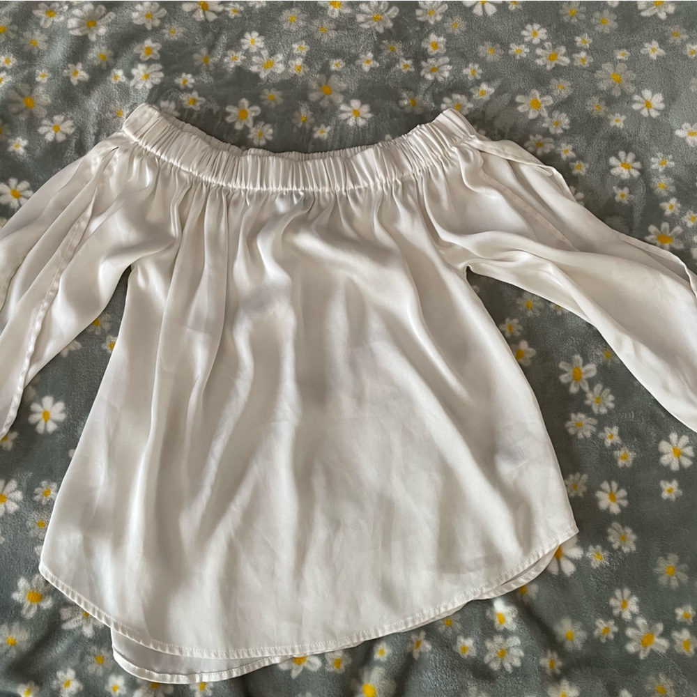 Off shoulder white blouse